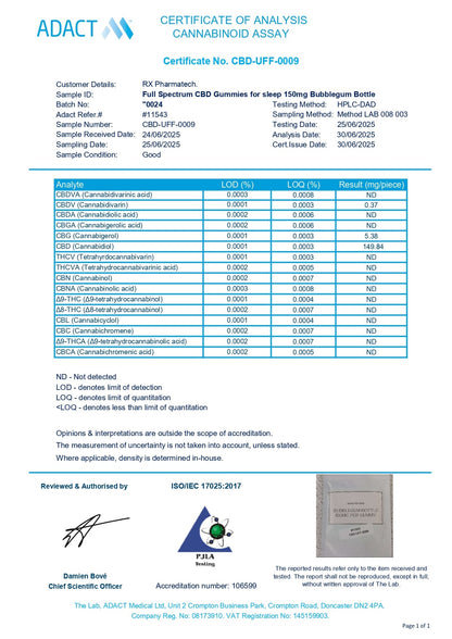 HAZE CBD NIGHT GUMMIES 3000MG